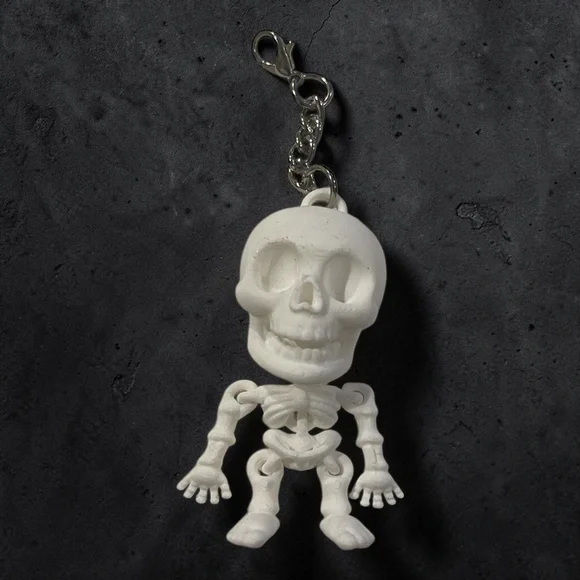 White Articulated Skeleton Keychain (Price for 1) - Picture 4 of 4